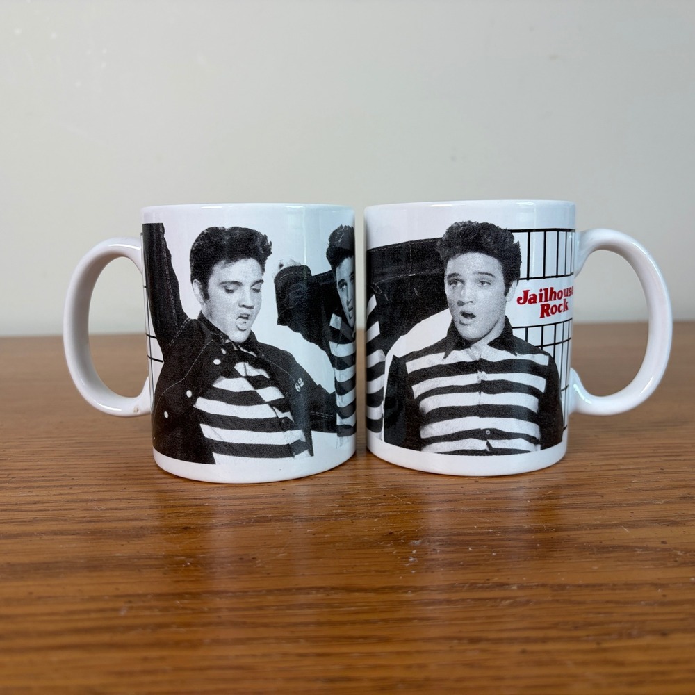 Elvis Presley Jailhouse Rock Coffee Mug Set of 2 Megatoys 2018 Signature Product